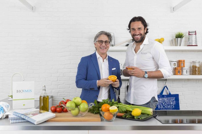 Luca Toni presenta il menù delle feste Bioimis per mantenersi in forma